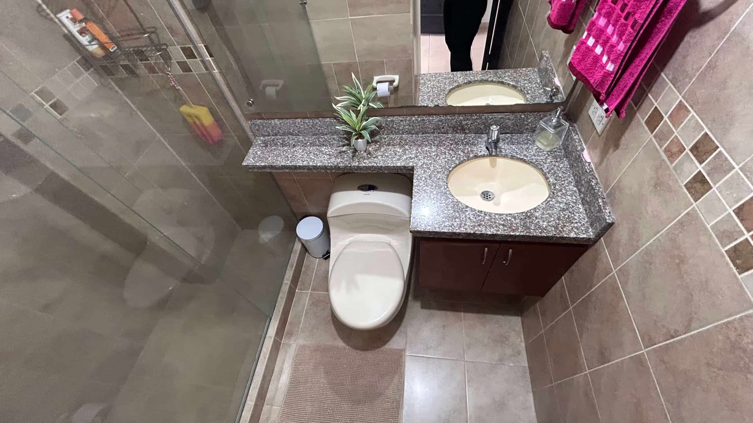 Apartamento moderno en Piedrapintada Alta, Ibagué. Amplio baño con lavamanos y ducha, ideal para vivienda en venta.